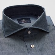 Emanuel Berg Harvard, Dark Blue Oxford Shirt