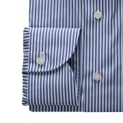 Emanuel Berg Harvard, koszula w niebieskie paski, Wrinkle Resistant Poplin