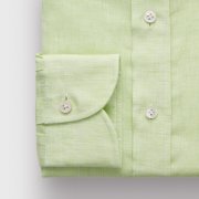 Emanuel Berg Harvard, Lime Green Linen Shirt