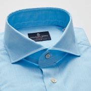 Emanuel Berg Harvard, Turquoise Poplin Shirt