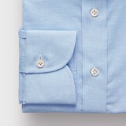 Emanuel Berg Harvard, Blue Cotton-Linen Chambray Shirt