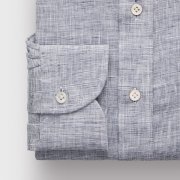 Emanuel Berg Harvard, Grey Linen Shirt