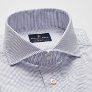 Emanuel Berg Harvard, Checked Wrinkle Resistant Twill Shirt