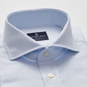 Emanuel Berg Harvard, Light Blue Dobby Shirt