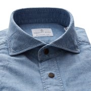 Emanuel Berg Harvard, Cotton and Hemp Denim Shirt