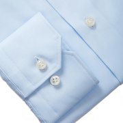 Emanuel Berg Harvard, klasyczna błękitna koszula, Wrinkle Resistant Twill