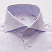 Emanuel Berg Harvard, Light Blue and Pink Plaid Shirt