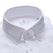 Emanuel Berg Basel, biała koszula lniana