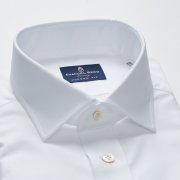 Emanuel Berg Mr Crown, White Pique Shirt
