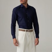 Emanuel Berg Megeve, Navy Blue Giro Inglese Shirt