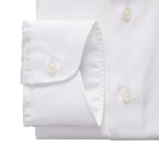 Emanuel Berg Megeve, biała koszula, Wrinkle Resistant Twill