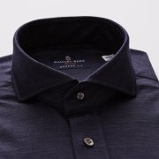 Emanuel Berg Marseille, Navy Blue Wool Jersey Shirt