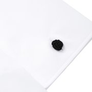 Emanuel Berg Rialto, biała koszula z mankietem na spinki, Wrinkle Resistant Twill