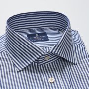 Emanuel Berg Rialto, Navy Blue Striped Shirt