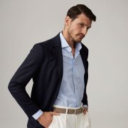 Emanuel Berg Cannes, Light Blue Striped Shirt