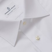 Emanuel Berg Duke of York, biała koszula z dłuższymi rękawami, Wrinkle Resistant Twill