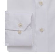 Emanuel Berg Harvard, biała koszula z dłuższymi rękawami, Wrinkle Resistant Twill