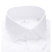 Emanuel Berg Mr Crown, biała koszula smokingowa z krytą plisą