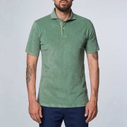 Emanuel Berg Marseille, zielona koszula polo z krótkim rękawem z Jersey'u