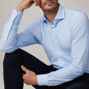 Emanuel Berg Byron, Mid Blue 4Flex Shirt