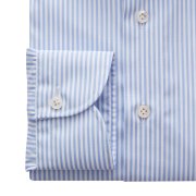 Emanuel Berg Rialto, koszula w błękitne paski, Wrinkle Resistant Poplin