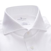 Emanuel Berg Harvard, biała koszula z bawełny Twill, VIROFORMULA™