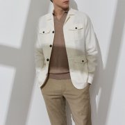 Emanuel Berg Ryan, Cream-Colored Linen, Silk and Cotton Overshirt