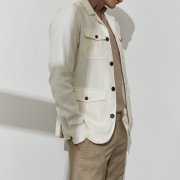 Emanuel Berg Ryan, Cream-Colored Linen, Silk and Cotton Overshirt