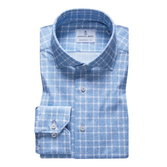 Byron, Blue Plaid 4Flex Shirt