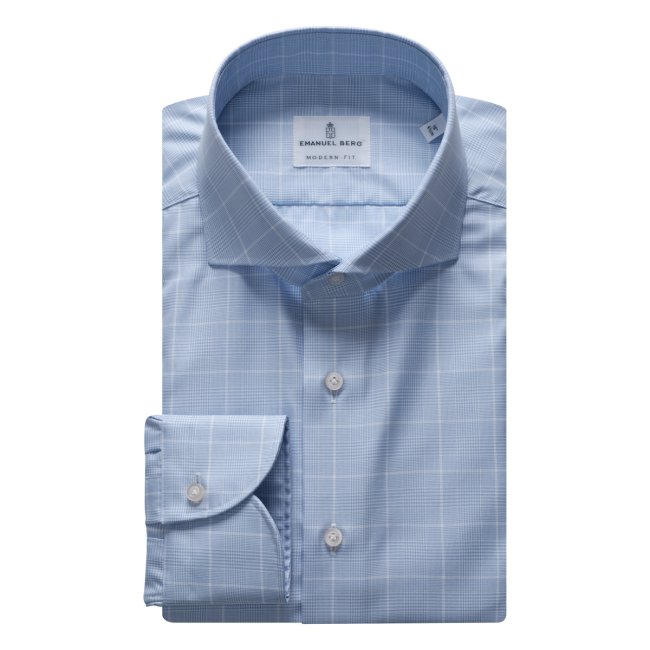Harvard, Prince of Wales Check Wrinkle Resistant Twill Shirt