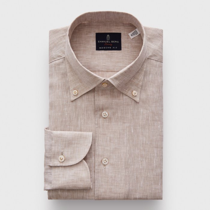 Emanuel Berg Bellagio, Beige Linen Shirt