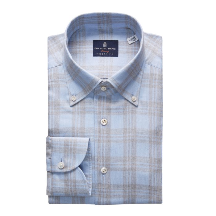 Emanuel Berg Bellagio, Plaid Flannel Shirt