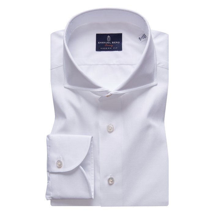 Emanuel Berg Harvard, White Royal Oxford Shirt