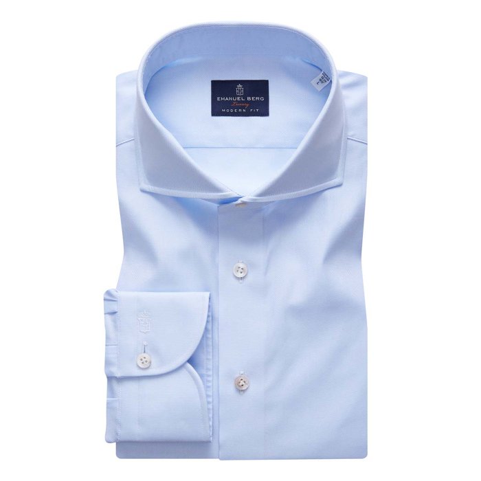 Emanuel Berg Harvard, błękitna koszula, Royal Oxford