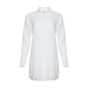 ÉMANOU BARDOT, White Linen Shirt