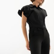 ÉMANOU DARIA, Black Short Sleeve Shirt