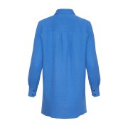 ÉMANOU FILOU, Royal Blue Cotton Muslin Shirt