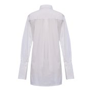 ÉMANOU FILOU, biała koszula z bawełny Poplin