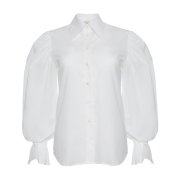 ÉMANOU MAGIE, White Cotton Puff-Sleeve Shirt