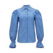 ÉMANOU MAGIE, Blue Striped Puff-Sleeve Shirt