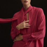 ÉMANOU PASSION, Silk Blend Blouse in Fuchsia