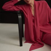 ÉMANOU PASSION, Silk Blend Blouse in Fuchsia