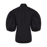 ÉMANOU SIMONE, Black Puff-Sleeve Shirt