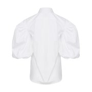 ÉMANOU SIMONE, White Puff-Sleeve Shirt