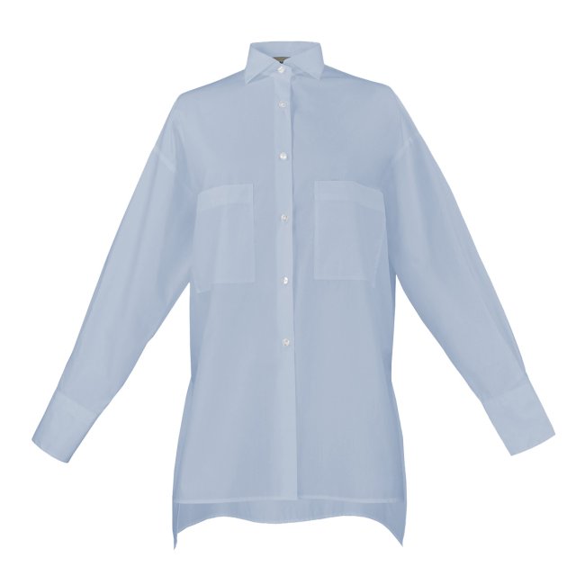 ÉMANOU SOLANGE, Light Blue Poplin Cotton Shirt