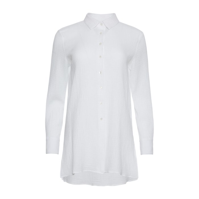 ÉMANOU FILOU, White Cotton Muslin Shirt