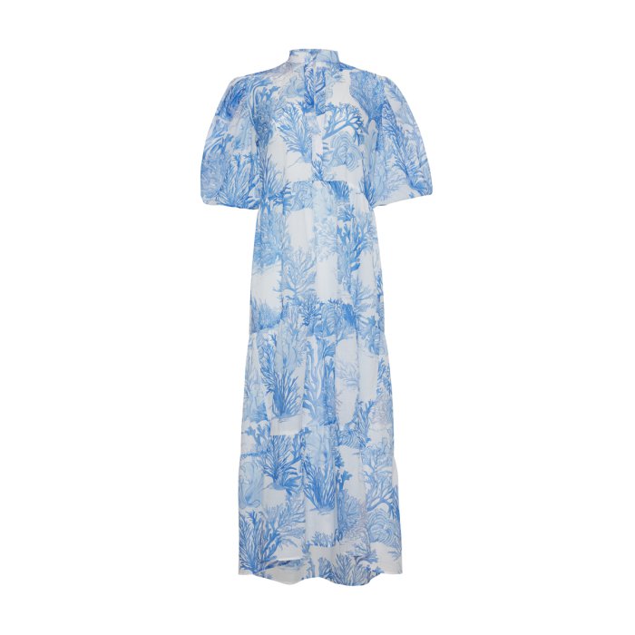ÉMANOU PAMPELONNE, Blue Coral Print Dress