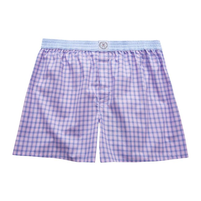 Pink and Blue Check Boxer Shorts