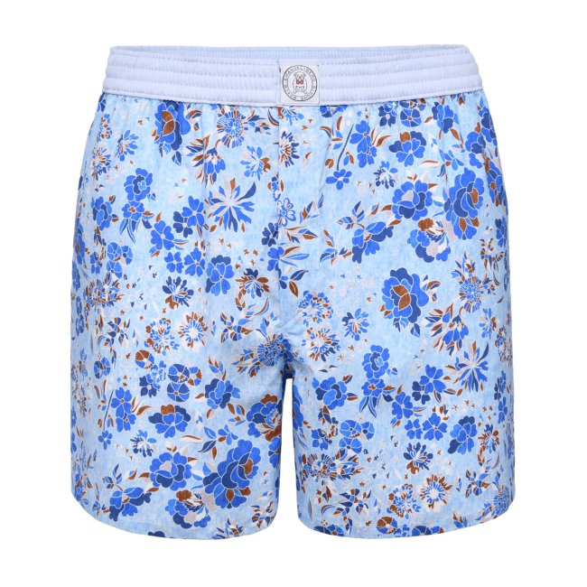 Light Blue Floral Pattern Boxer Shorts