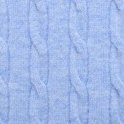 Emanuel Berg Błękitny sweter o warkoczowym splocie z wełny merino